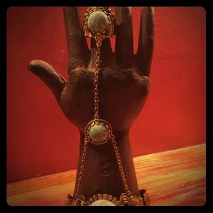 Vintage gypsy bracelet / ring combo